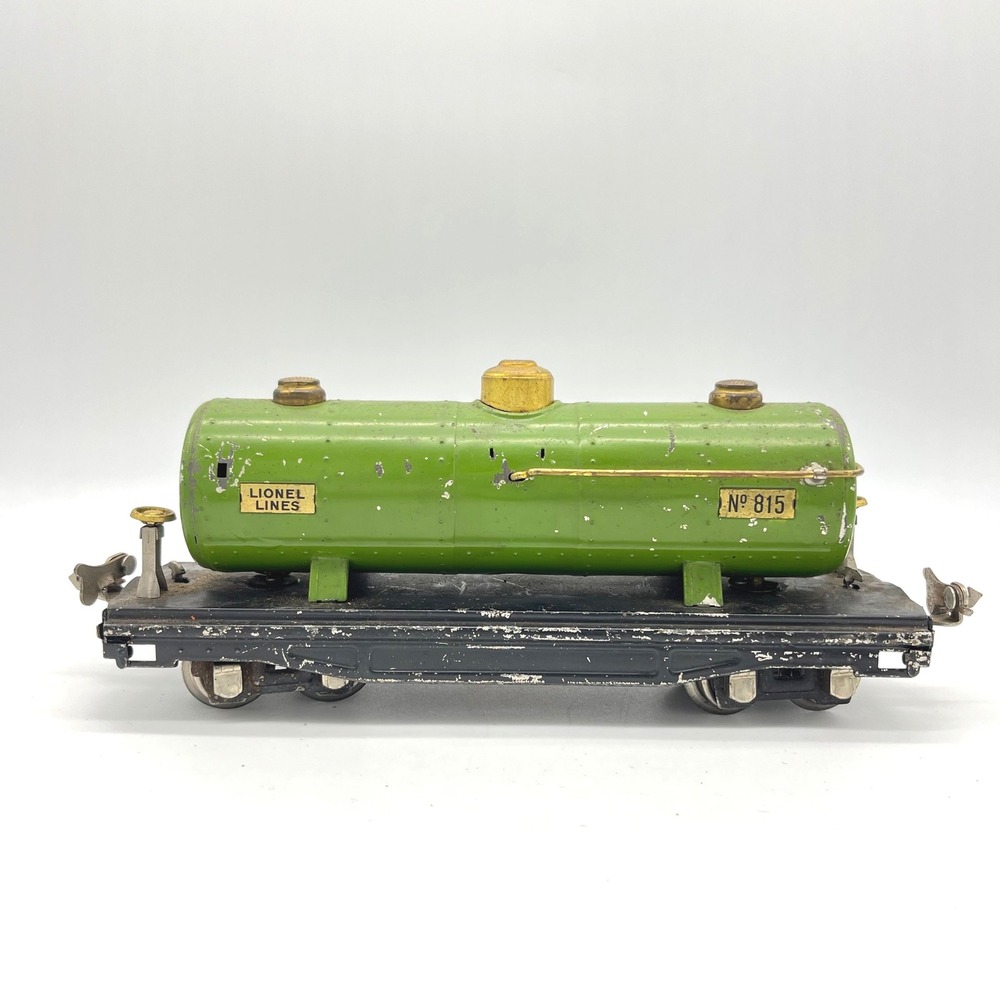 Lionel Lines No‎ 815 Green Tank Car Vintage Tin Toy Train